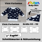 Preview: JULAWI Baby-Shirt Papierschnittmuster Gr44-92
